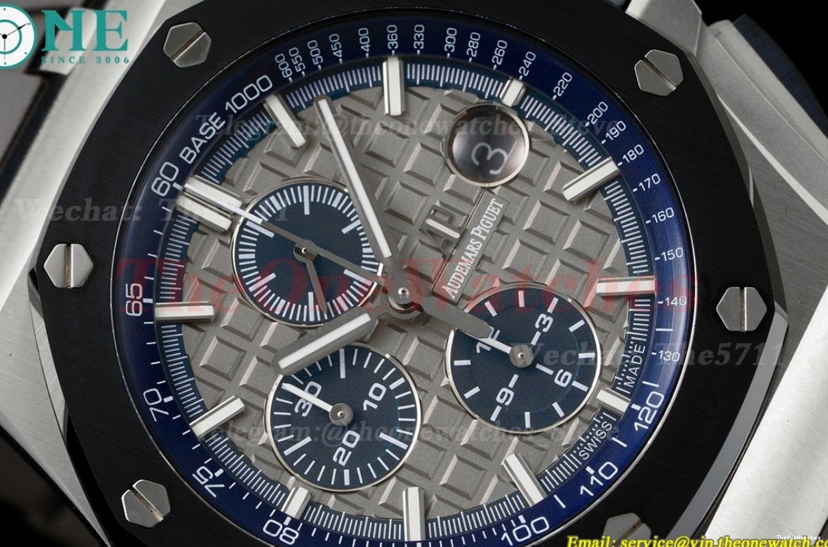 RSF RU A3126 44mm Royal Offshore SS Blue Stk Grey Oak 1218